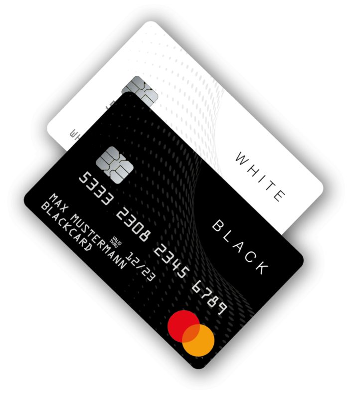 Foto der Black&White Mastercard kostenlose Kreditkarte