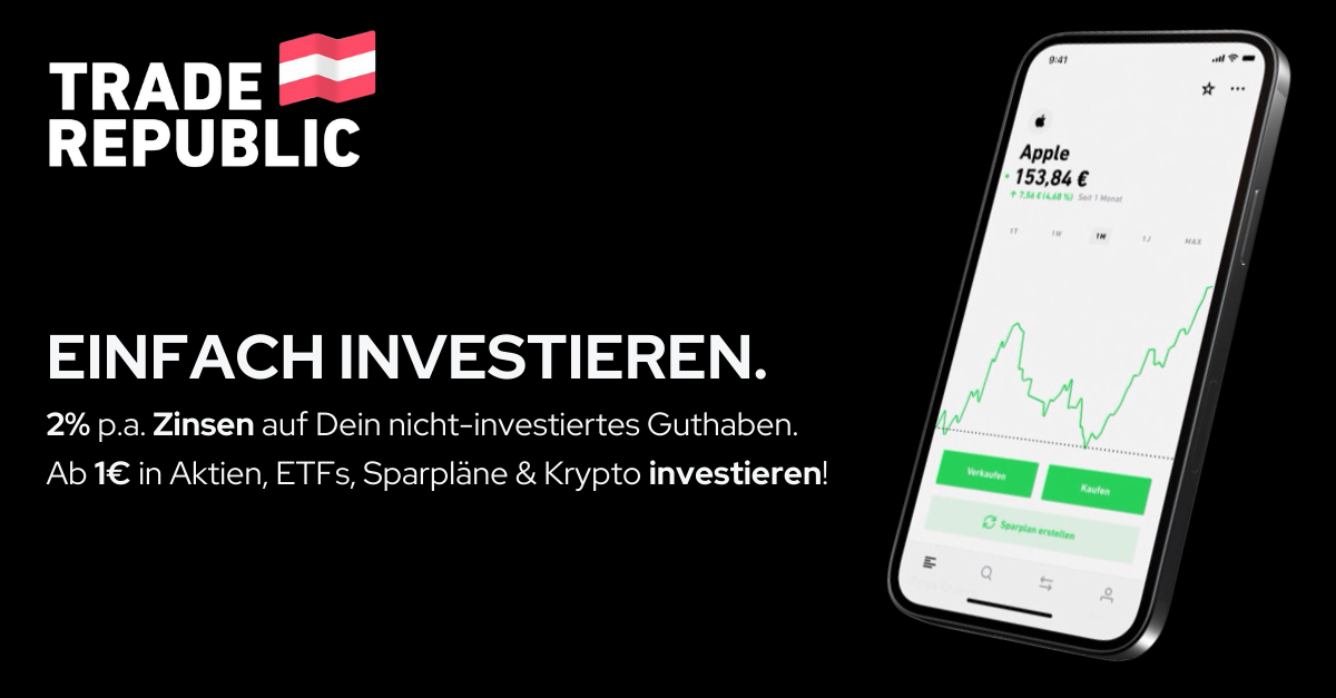 trade republic österreich ab 1€ investieren, krypto, aktien, etfs