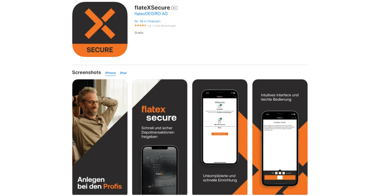 Flatex Login mit FlatexSecure App