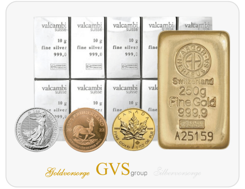 Gold Silber Seltene Erden Münzen Barren Goldvorsorge GVS Österreich