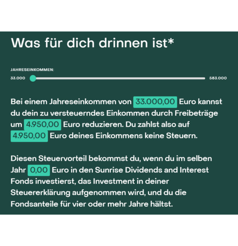 Sunrise Capital Dividends and Interests Fonds §14