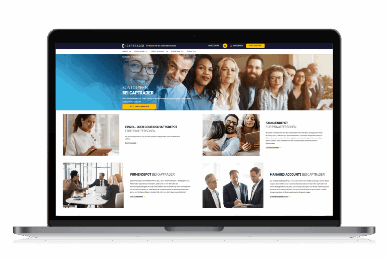 CapTrader Kontotypen, Familienkonto, Gemeinschaftskonto, Firmenkonto CapTrader Kontotypen, Familienkonto, Gemeinschaftskonto, Firmenkonto