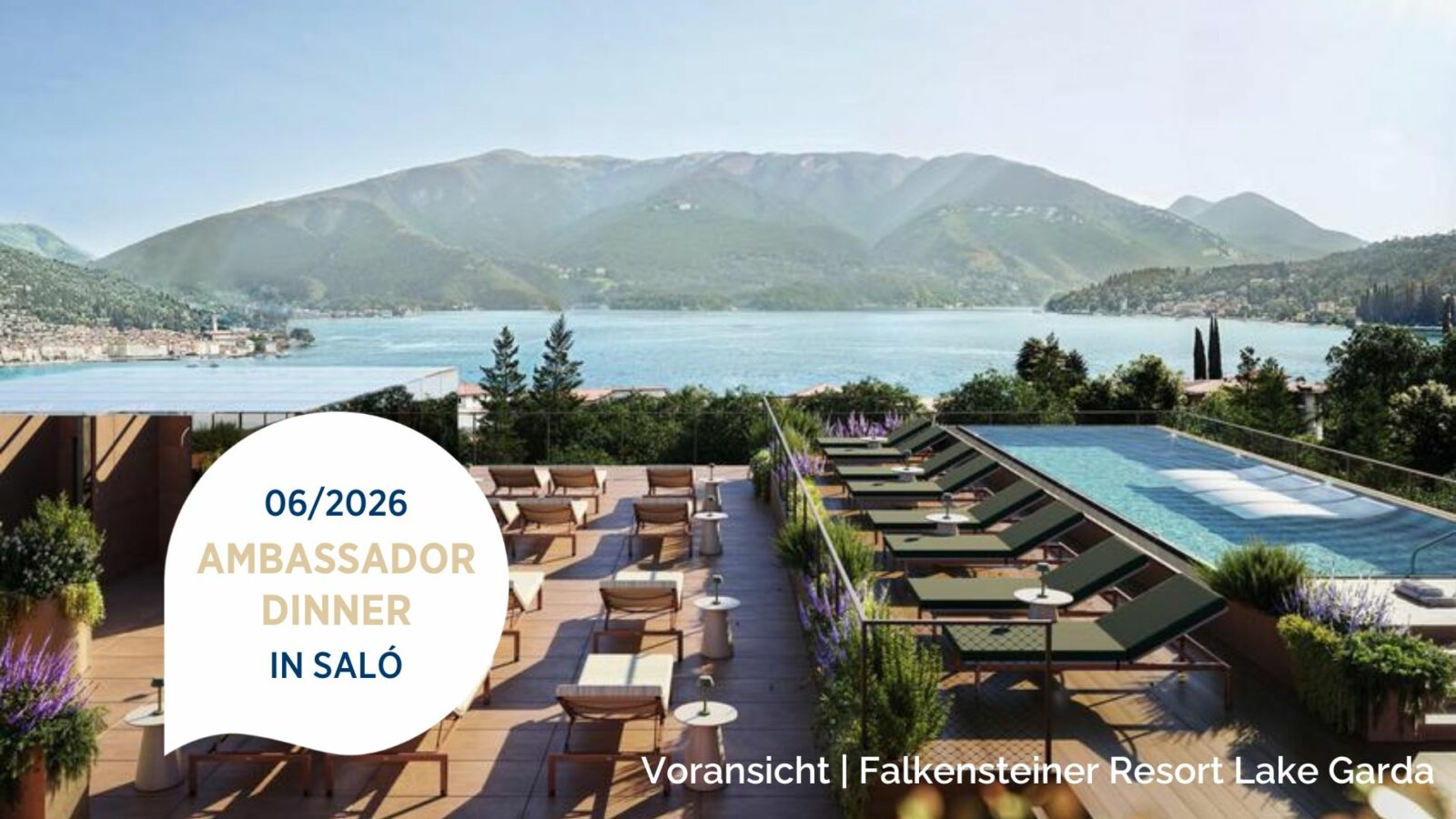 Falkensteiner FMTG Ambassador Dinner 2026 Falkensteiner Resort Lake Garda Lombardei
