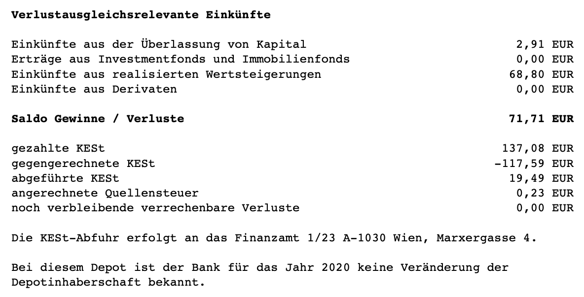 KESt-Verlustausgleich Flatex