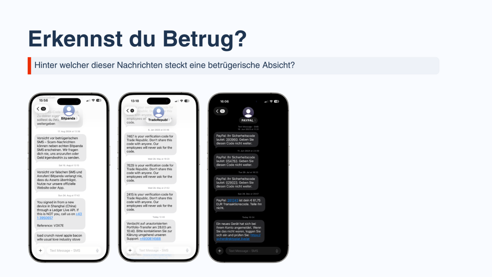 Kursfolie um Anlagebetrug zu erkennen.